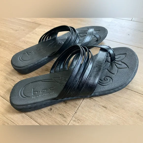 b.o.c. Born women’s black strappy slide women’s flat sandals - Picture 4 of 5